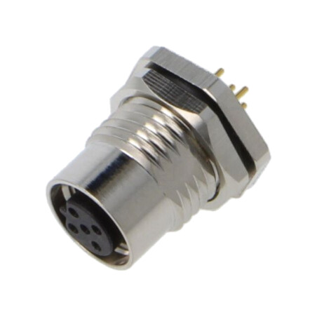 Conector: M12; soclu; mamă; 2A; 60V; PIN: 5; IP67; drept; THT