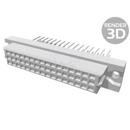 Conector: DIN 41612; mufă; mamă; PIN: 48; drept; 2A; a+c; 13mm