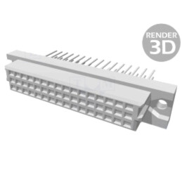 Conector: DIN 41612; mufă; mamă; PIN: 48; drept; 2A; a+c; 13mm