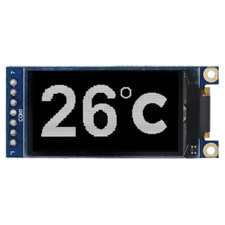 Afişaj: OLED; grafic; 1,54"; 160x80; Dim: 53,5x23mm; albă; PIN: 7