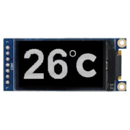 Afişaj: OLED; grafic; 1,54"; 160x80; Dim: 53,5x23mm; albă; PIN: 7