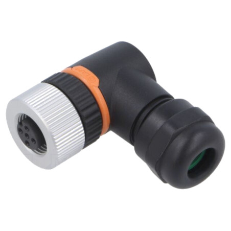 Conector: M12; mufă; PIN: 5; mamă; 30V; în unghi 90°; IP67; pe cablu
