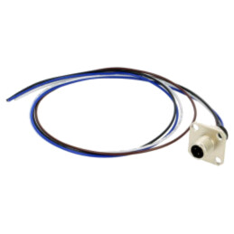 Conector: M12; soclu; tată; 4A; 250V; PIN: 4; IP67; drept; cabluri