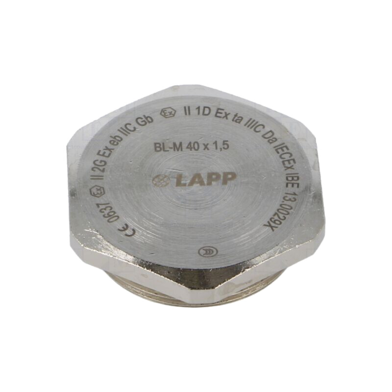 Capac de protecţie; M40; 1,5; IP68; alamă; Acoperire: nichel; 45mm Capac de protecţie; M40; 1,5; IP68; alamă; Acoperire: nichel; 45mm