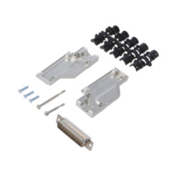 Conector: D-Sub; PIN: 25; mufă; tată; în unghi 90°; lipire; pe cablu