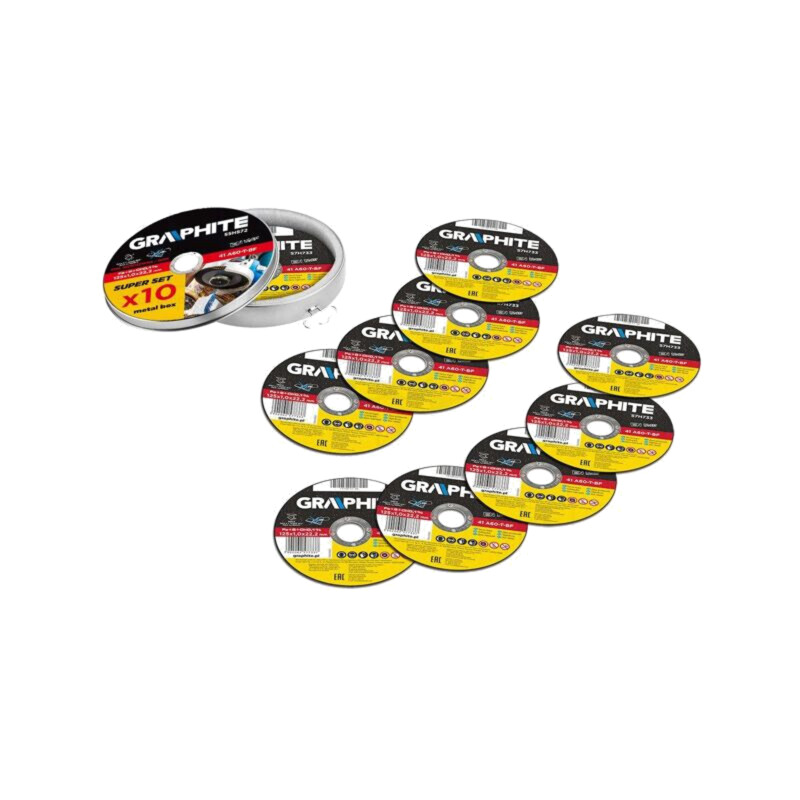 Disc de tăiere; Ø: 125mm; Øorif: 22,22mm; Gr.disc: 1mm; 10buc. Disc de tăiere; Ø: 125mm; Øorif: 22,22mm; Gr.disc: 1mm; 10buc.