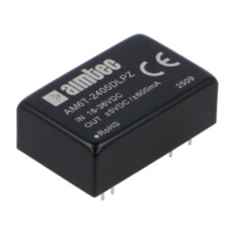 Convertor: DC/DC; 6W; Uintr: 18÷36VDC; Uieş: 5VDC; Uieş2: -5VDC; THT