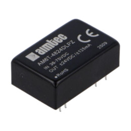 Convertor: DC/DC; 6W; Uintr: 36÷75VDC; Uieş: 24VDC; Uieş2: -24VDC
