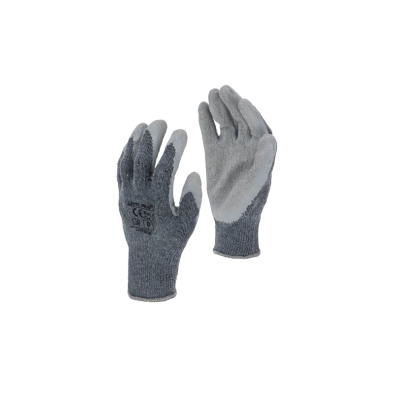 Mănuşi de protecţie; Dimensiune: 11; gri; bumbac,latex,poliester Mănuşi de protecţie; Dimensiune: 11; gri; bumbac,latex,poliester