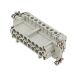 Conector: HDC; inserturi de contact; mamă; CNE; PIN: 16; 16A; 600V