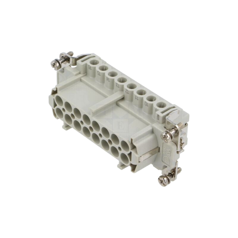 Conector: HDC; inserturi de contact; mamă; CNE; PIN: 16; 16A; 600V