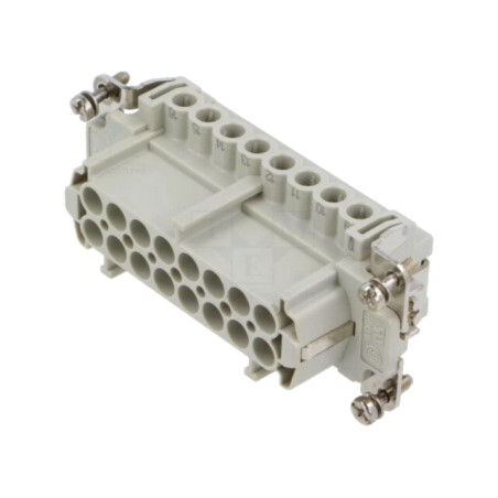 Conector: HDC; inserturi de contact; mamă; CNE; PIN: 16; 16A; 600V