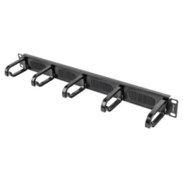 Organizator cabluri; 1U; neagră; Standard: 19"
