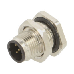 Conector: M12; soclu; tată; 2A; 60V; PIN: 5; IP67; drept; THT; 0,34mm2