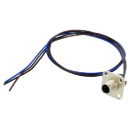 Conector: M12; soclu; tată; 4A; 250V; PIN: 3; IP67; drept; cabluri