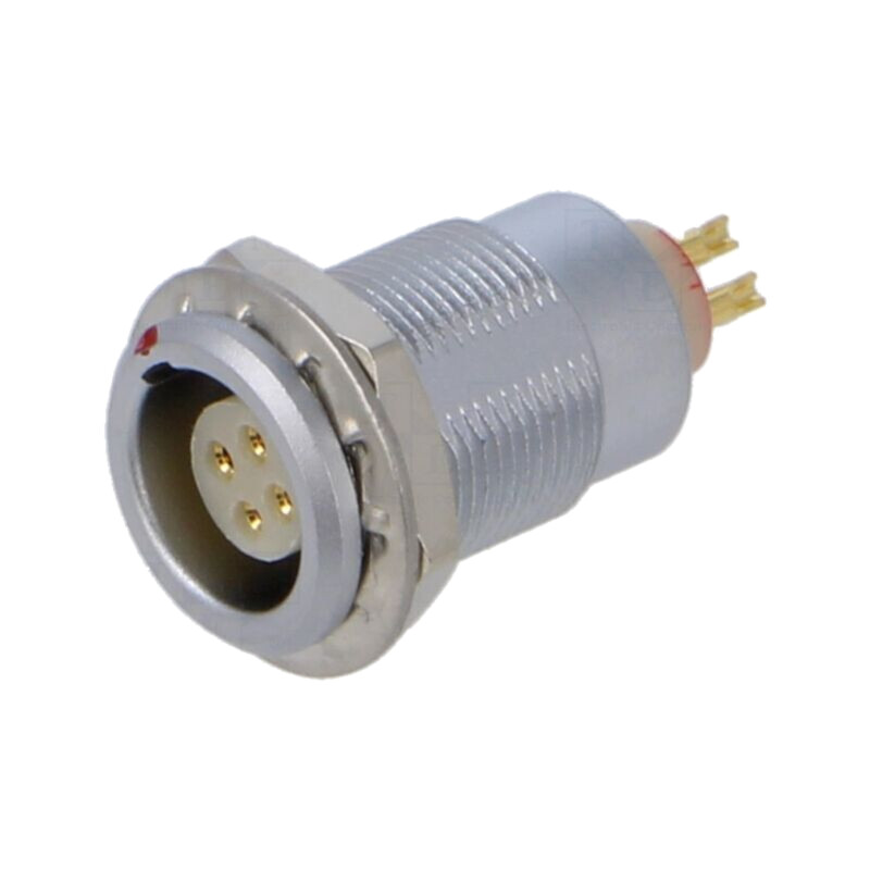 Conector: circular; soclu; 0B; mamă; PIN: 4; 7A; IP50; lipire; drept