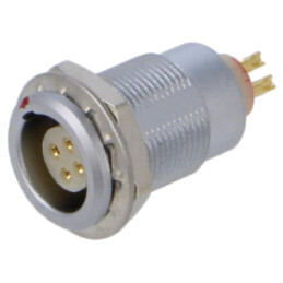Conector: circular; soclu; 0B; mamă; PIN: 4; 7A; IP50; lipire; drept