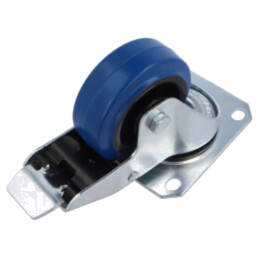 Roată de transport; Ø: 80mm; W: 33mm; H: 100mm; cu placă de montare