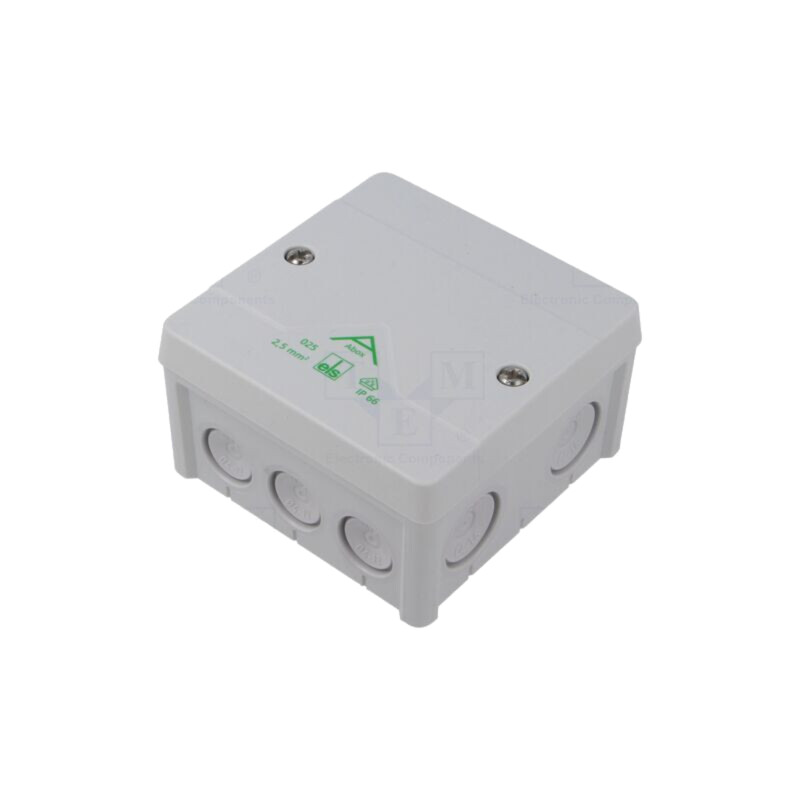 Carcasă: cutie de conexiuni; X: 87mm; Y: 87mm; Z: 52mm; IP66; gri Carcasă: cutie de conexiuni; X: 87mm; Y: 87mm; Z: 52mm; IP66; gri
