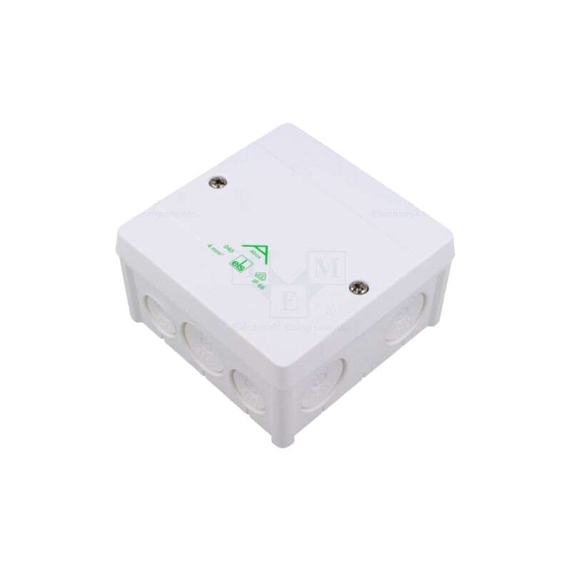 Carcasă: cutie de conexiuni; X: 102mm; Y: 102mm; Z: 57mm; IP66; albe Carcasă: cutie de conexiuni; X: 102mm; Y: 102mm; Z: 57mm; IP66; albe