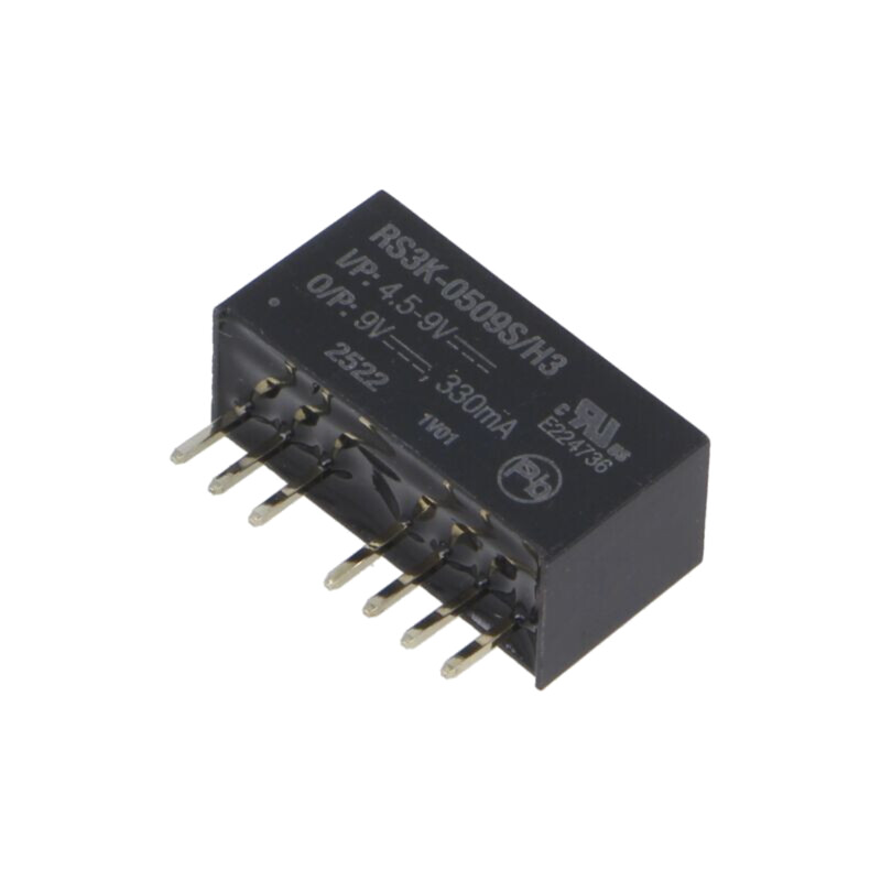 Convertor: DC/DC; 3W; Uintr: 4,5÷9VDC; Uieş: 9VDC; Iieş: 330mA; SIP8 Convertor: DC/DC; 3W; Uintr: 4,5÷9VDC; Uieş: 9VDC; Iieş: 330mA; SIP8