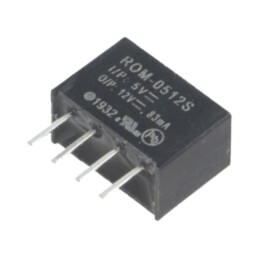 Convertor: DC/DC; 1W; Uintr: 4,5÷5,5VDC; Uieş: 12VDC; Iieş: 83mA