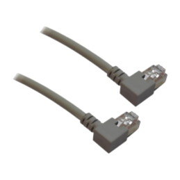 Patch cord; RJ45 mufă în unghi stânga,din ambele părţi; S/FTP