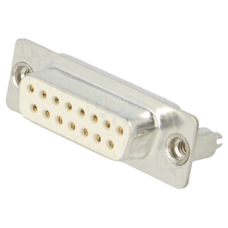 Conector: D-Sub; PIN: 15; soclu; mamă; pentru PCB,clichet PCB; THT