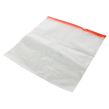 Pungă cu glisor; Lung: 280mm; Lăţ: 270mm; Gros: 70um; transparentă