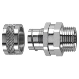 Conectori finali drepţi; Filet: rotativ,PG,exterior; alamă; IP40