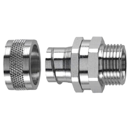 Conectori finali drepţi; Filet: rotativ,PG,exterior; alamă; IP40
