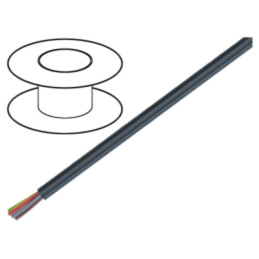 Cablu; SiHF UL/CSA; 5G1,5mm2; Cu; litat; silicon; negru; -50÷150°C