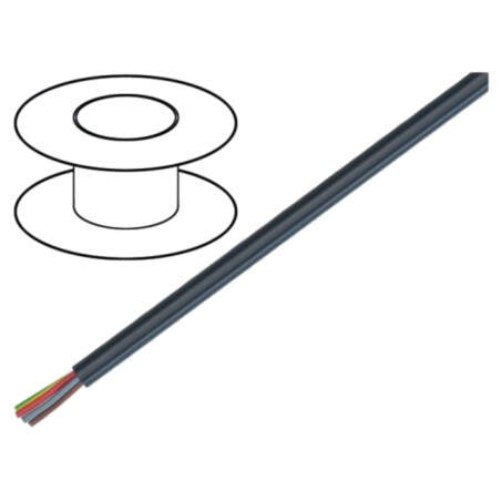 Cablu; SiHF UL/CSA; 5G1,5mm2; Cu; litat; silicon; negru; -50÷150°C