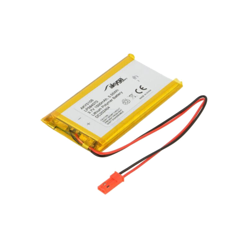 Acumul: Li-Po; 3,7V; 1500mAh; cabluri,contector JST SYP-02T-1 Acumul: Li-Po; 3,7V; 1500mAh; cabluri,contector JST SYP-02T-1