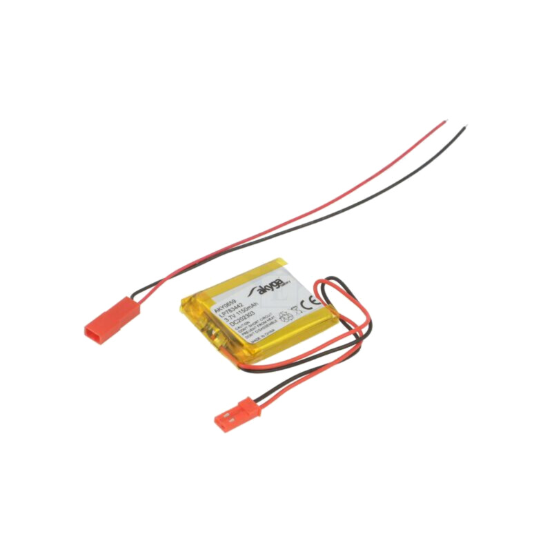 Acumul: Li-Po; 3,7V; 1150mAh; cabluri,contector JST SYP-02T-1 Acumul: Li-Po; 3,7V; 1150mAh; cabluri,contector JST SYP-02T-1