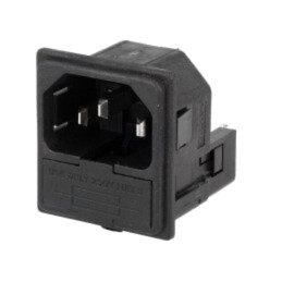 Conector: alimentare AC; soclu; tată; 10A; 250VAC; C14 (E); UL94V-0