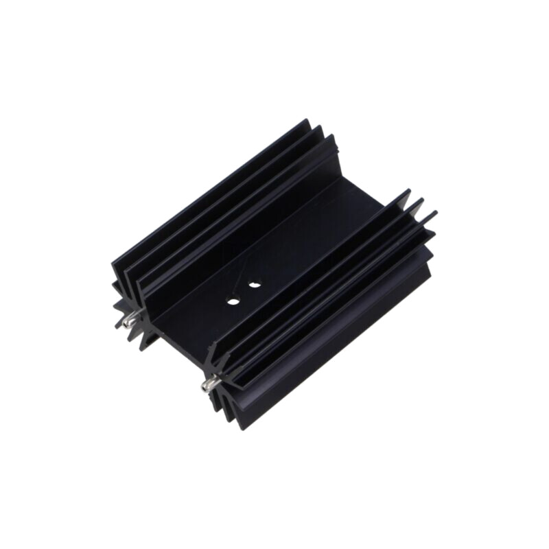 Radiator: extrudat; cu aripioare; neagră; L: 63,5mm; W: 42mm
