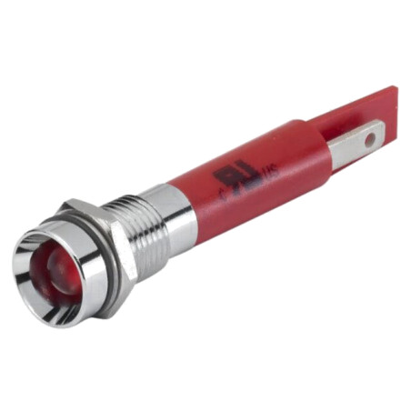 Lampă de control: LED; concav; galbenă; 24VDC; 24VAC; Ø8mm; 17