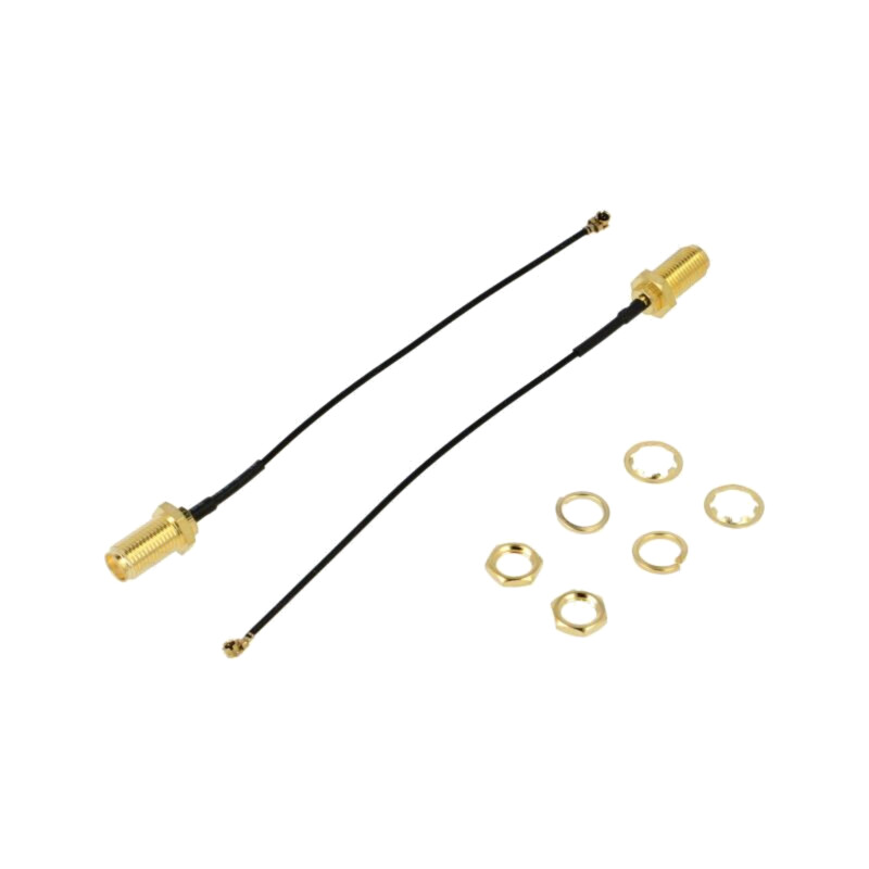 Cablu; 100mm; IPEX MHF1,SMA mamă; 50Ω; 2buc. Cablu; 100mm; IPEX MHF1,SMA mamă; 50Ω; 2buc.