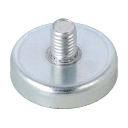 Magnet: fix; ferită (metal greu); 80N; Ø: 32mm; H: 7mm; oţel; oţel