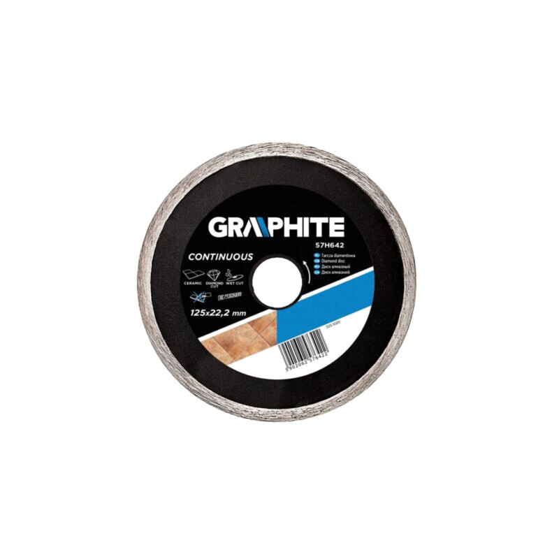 Disc de tăiere diamantat; Ø: 125mm; Øorif: 22,2mm; Gr.disc: 2,2mm Disc de tăiere diamantat; Ø: 125mm; Øorif: 22,2mm; Gr.disc: 2,2mm