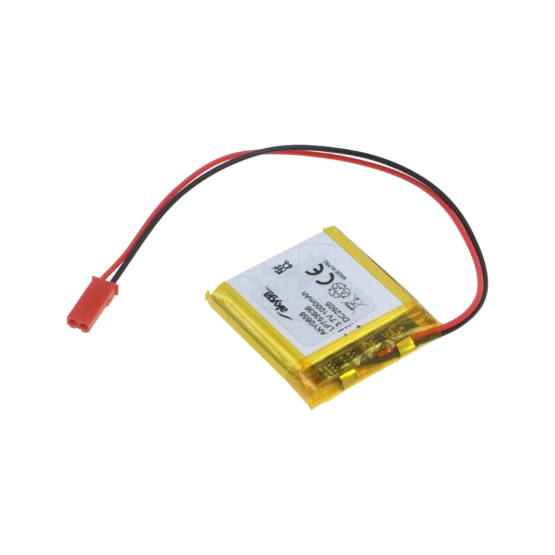 Acumul: Li-Po; 3,7V; 1000mAh; cabluri,contector JST SYP-02T-1