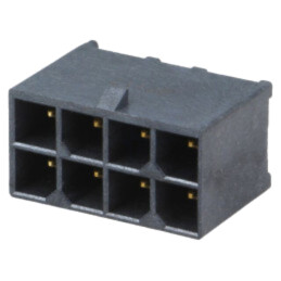 Conector: cablu-placă; soclu; tată; PIN: 8; Mega-Fit; drept; 600V