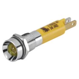 Lampă de control: LED; concav; roşie; 24VDC; Ø8mm; 17; conectori