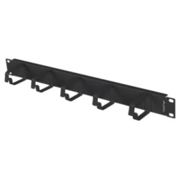 Organizator cabluri; 1U; neagră; Standard: 19"