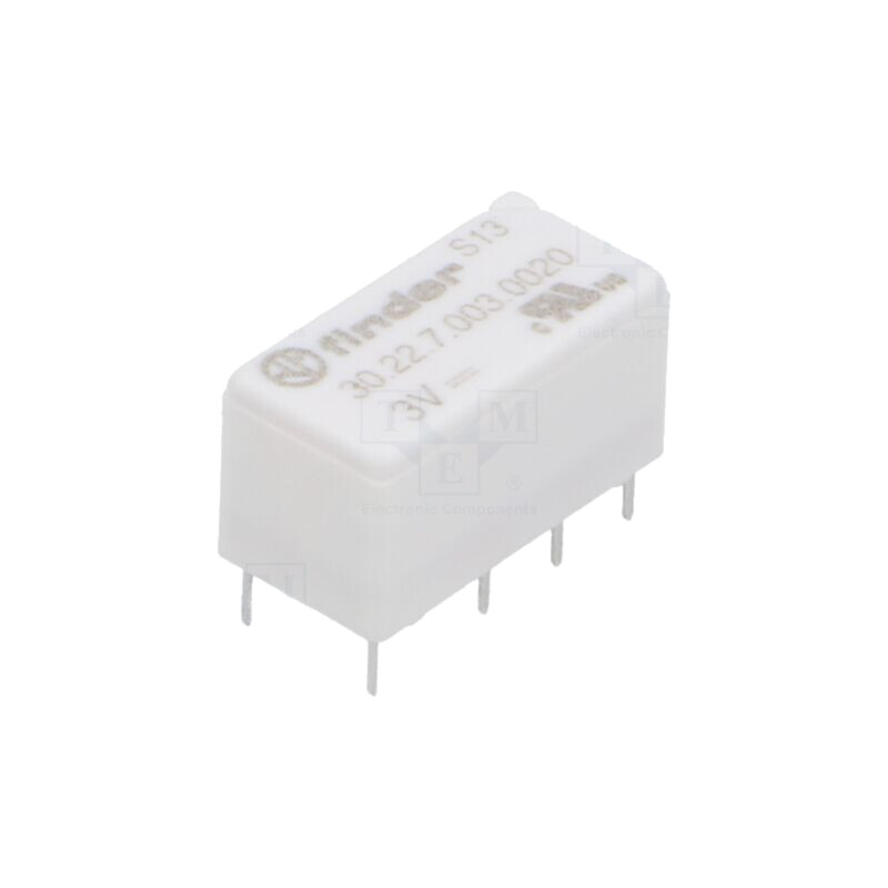 Releu: electromagnetic; DPDT; Ubobină: 3VDC; 3A; 2A/125VAC; 30.22 Releu: electromagnetic; DPDT; Ubobină: 3VDC; 3A; 2A/125VAC; 30.22