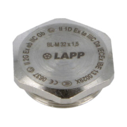 Capac de protecţie; M32; 1,5; IP68; alamă; Acoperire: nichel; 36mm