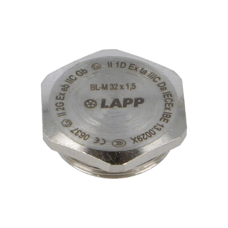 Capac de protecţie; M32; 1,5; IP68; alamă; Acoperire: nichel; 36mm Capac de protecţie; M32; 1,5; IP68; alamă; Acoperire: nichel; 36mm