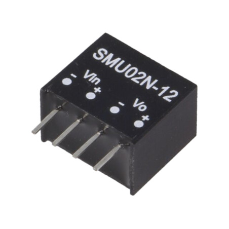 Convertor: DC/DC; 2W; Uintr: 21,6÷26,4VDC; Uieş: 12VDC; SIP4; SMU02