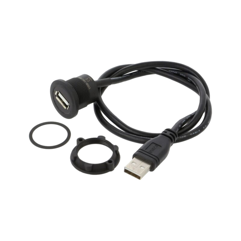 Cablu-adaptor; USB A soclu,USB A mufă; USB 2.0; Lung: 0,6m Cablu-adaptor; USB A soclu,USB A mufă; USB 2.0; Lung: 0,6m